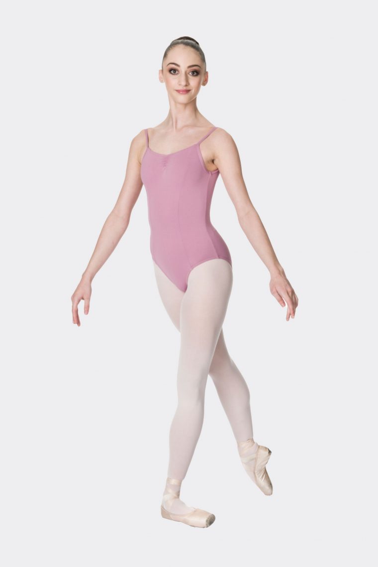 camisole strap leotard dusty pink