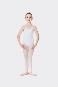 camisole strap leotard white