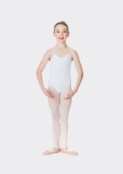 camisole strap leotard white