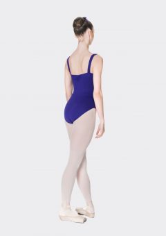 wide strap leotard dark purple