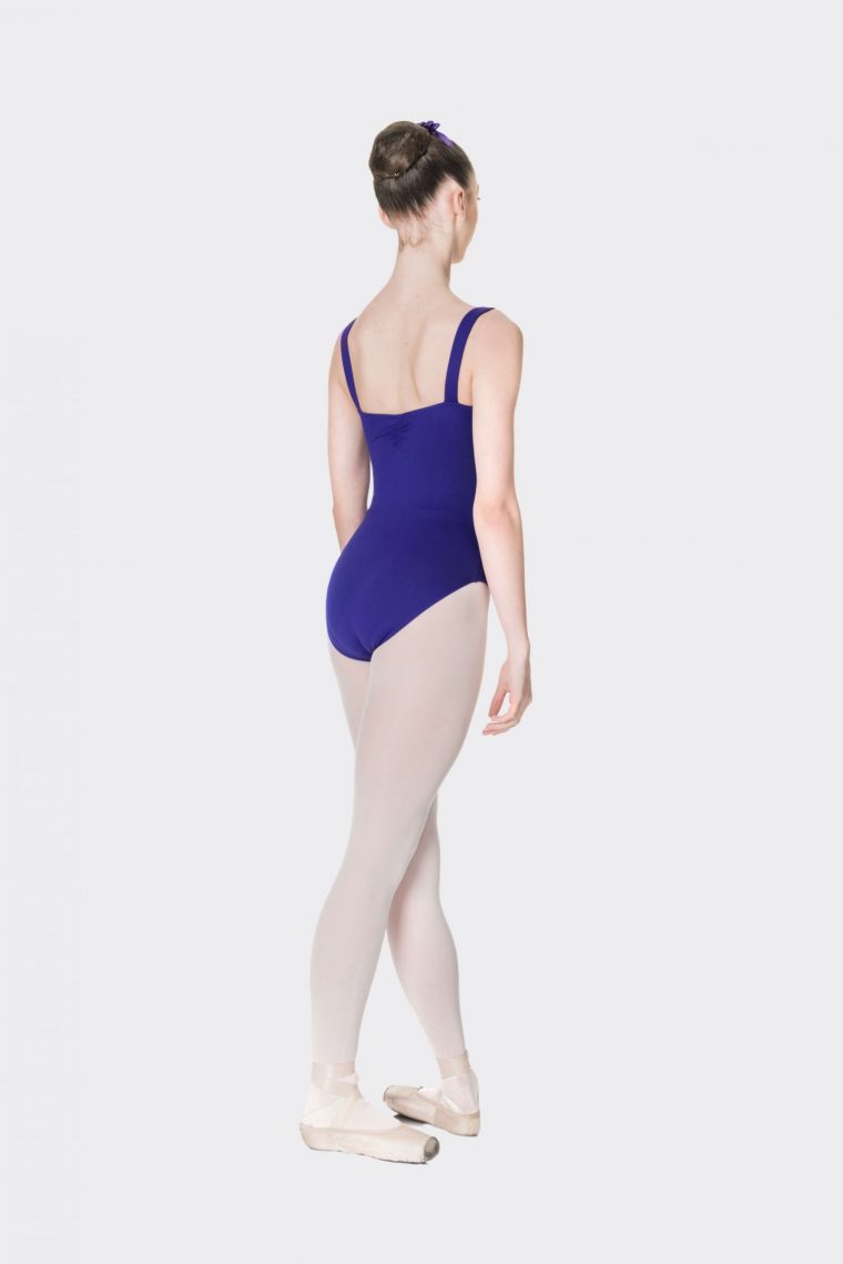 wide strap leotard dark purple