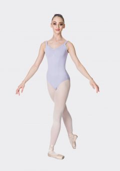 wide strap leotard lilac