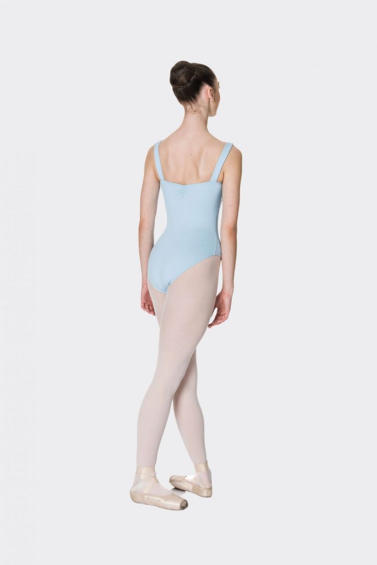 wide strap leotard pale blue