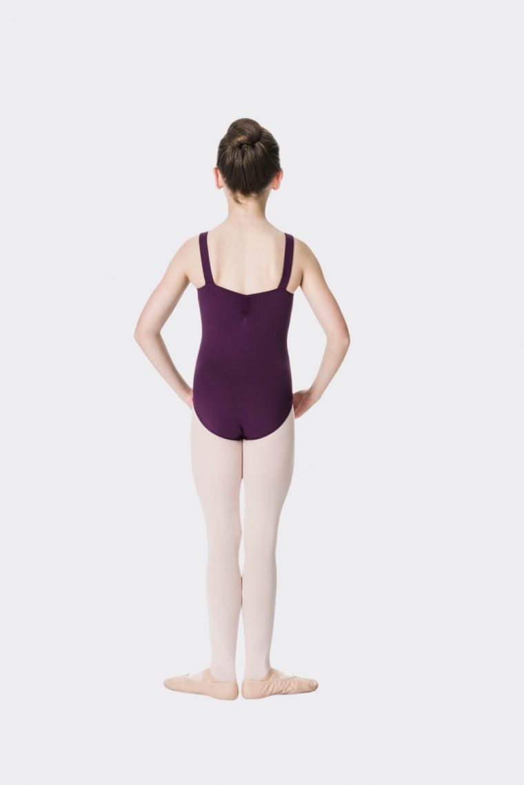 wide strap leotard plum