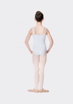 wide strap leotard white
