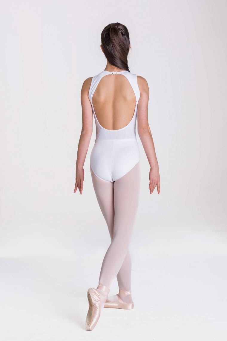 chloe leotard white