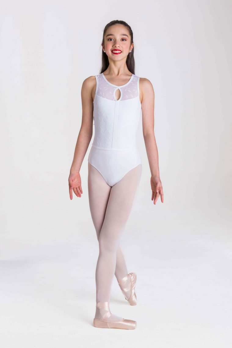 chloe leotard white