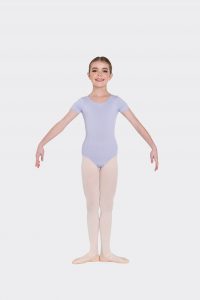 short sleeve leotard lilac