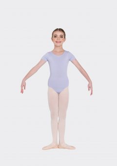 short sleeve leotard lilac