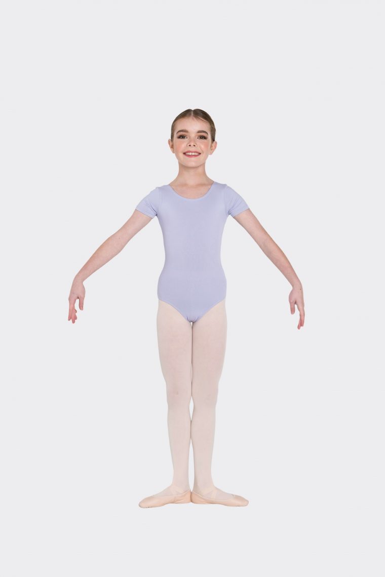 short sleeve leotard lilac