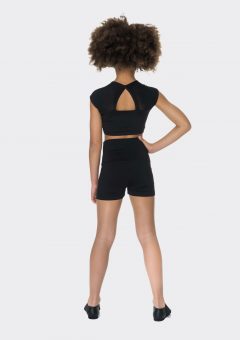 activate crop top black