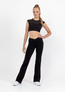 activate crop top jazz pants black