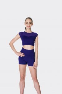 activate crop top dark purple