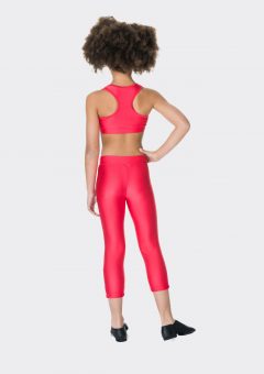 t-back crop top red