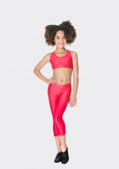 t-back crop top red