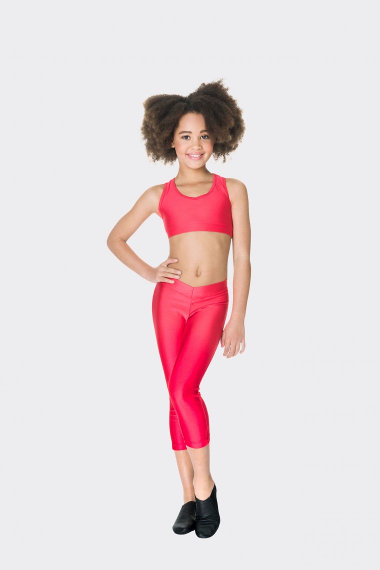 t-back crop top red