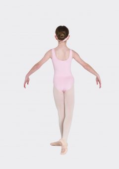 classic thick strap leotard pale pink