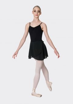 premium wrap skirt black