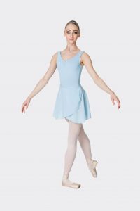 premium wrap skirt pale blue
