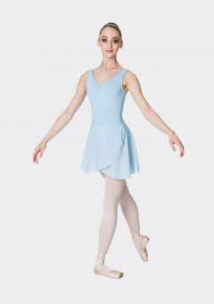 premium wrap skirt pale blue