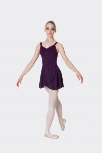premium wrap skirt plum