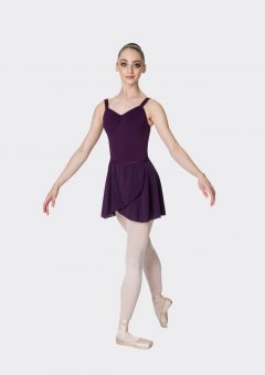 premium wrap skirt plum