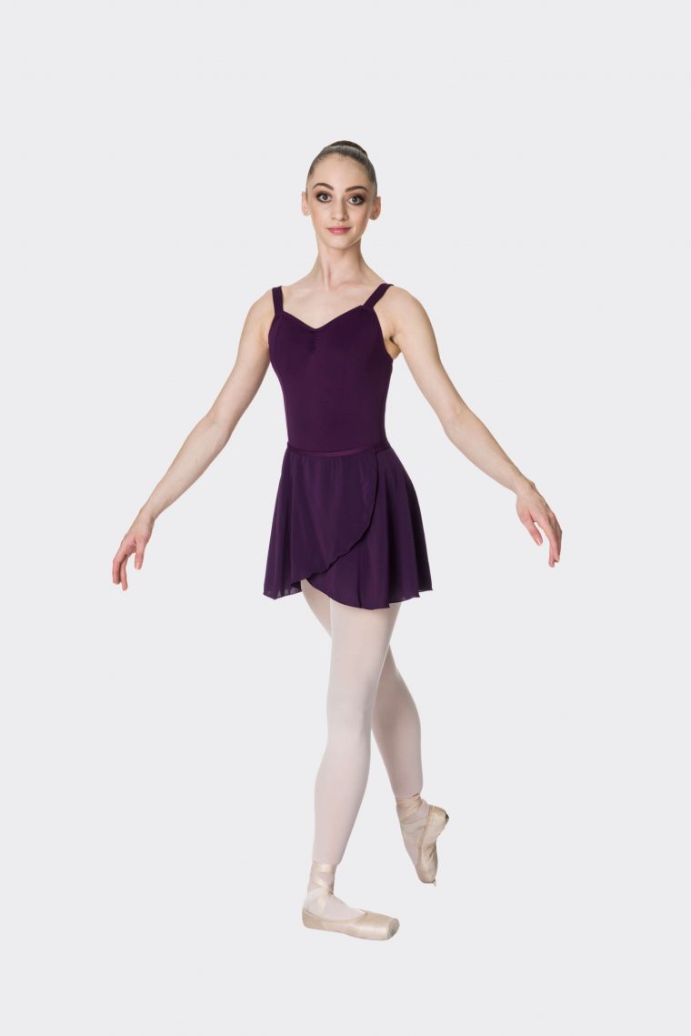 premium wrap skirt plum