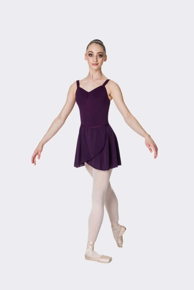 premium wrap skirt plum