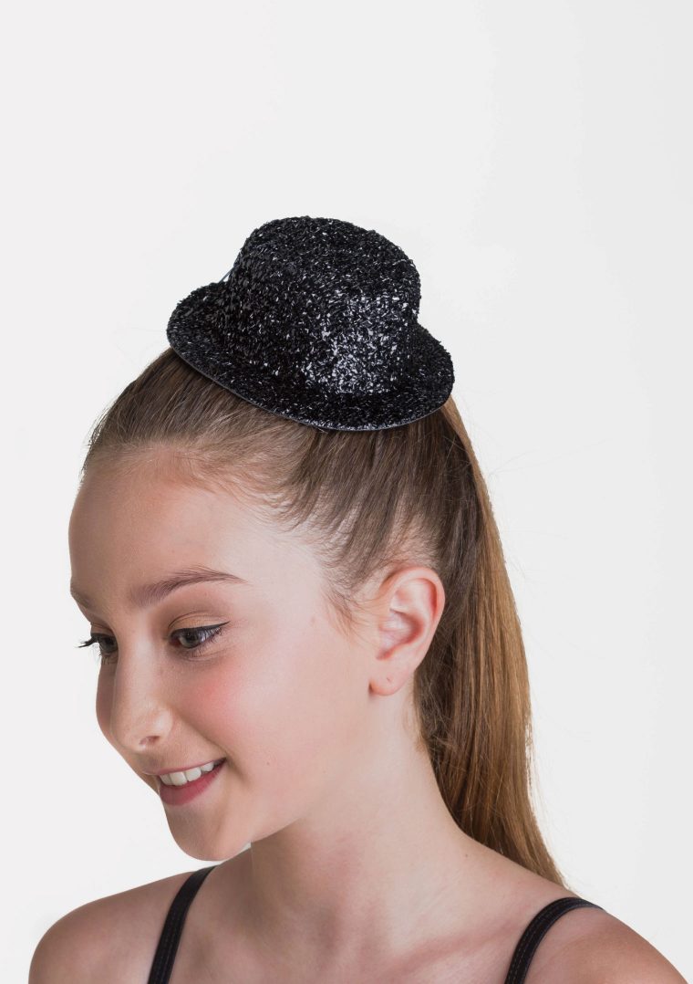 Glitter hat cap black