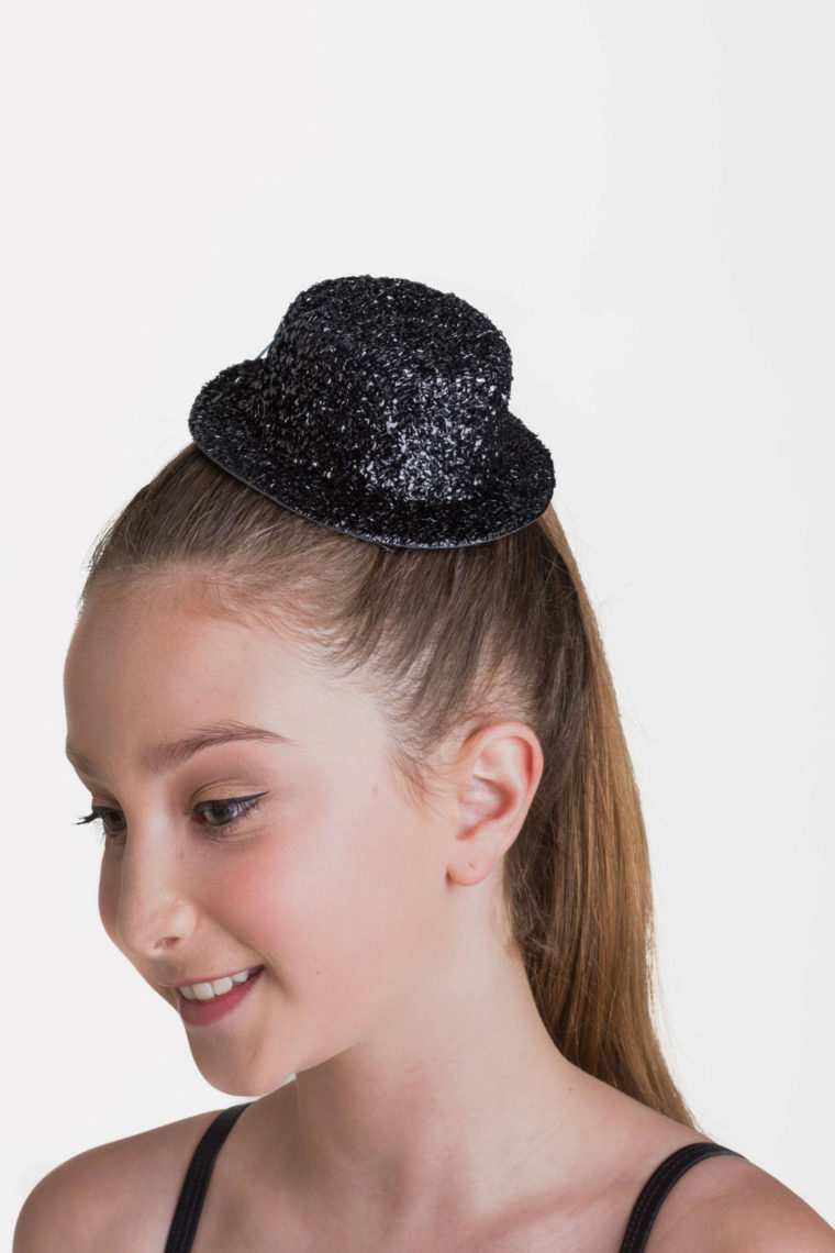 Glitter hat cap black