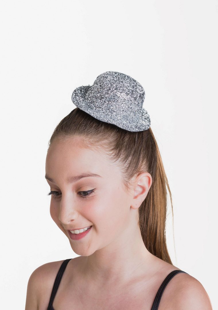 Glitter hat cap silver