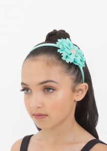 flower jewel headband mint