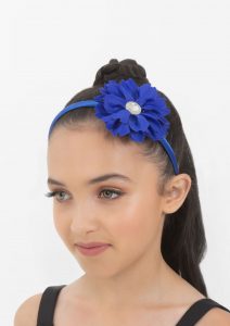 flower jewel headband royal blue