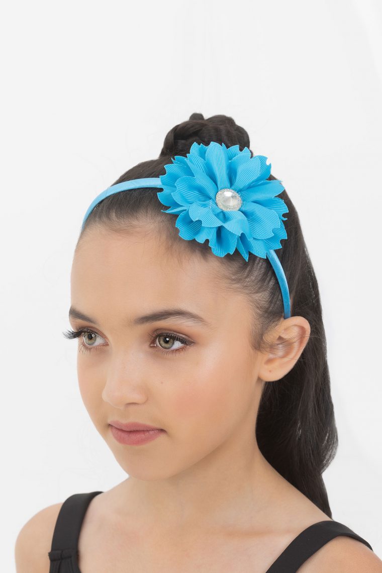 flower jewel headband turquoise