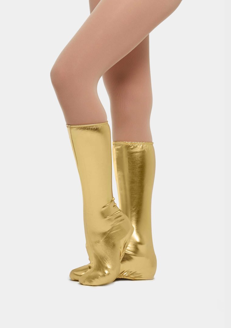 spats metallic gold