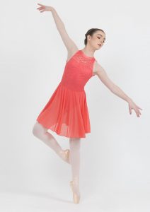 amelia lyrical dress coral