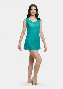 mesh slip dress turquoise