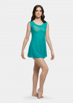 mesh slip dress turquoise