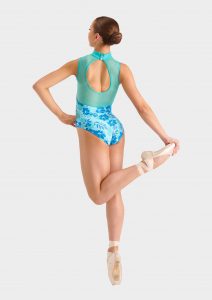 emily leotard blue floral