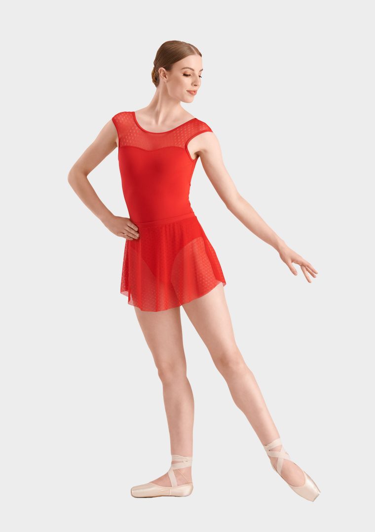 mini ballet skirt red