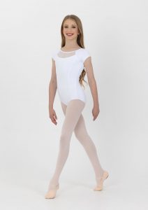 zoe leotard white