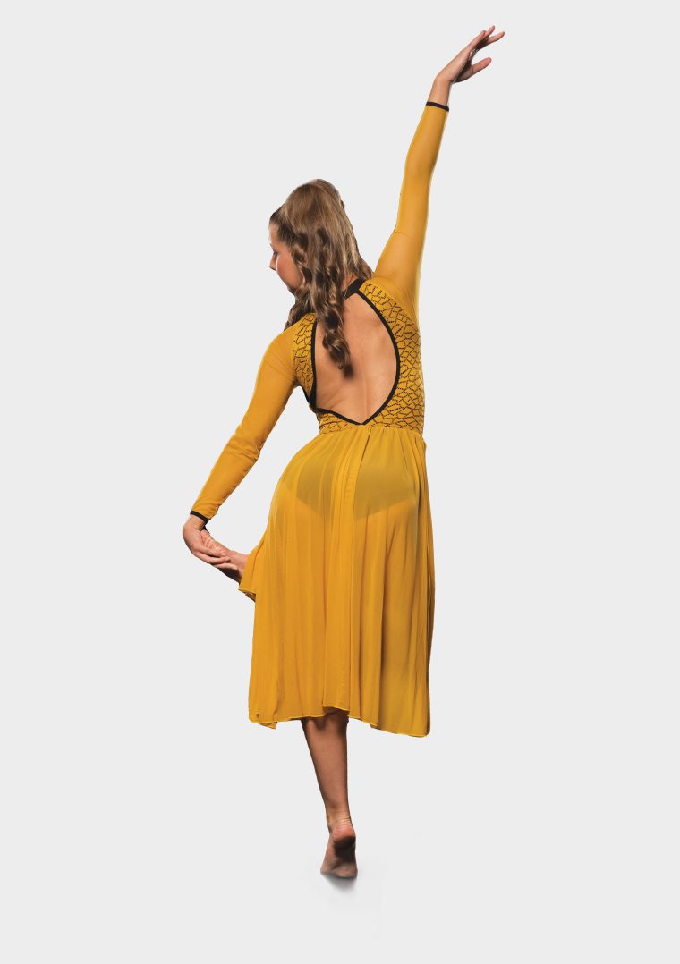 charlie dress mustard