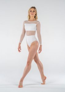 cleo leotard white