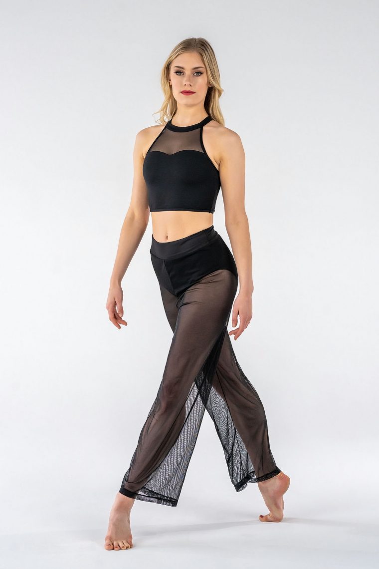 mesh performance crop pants