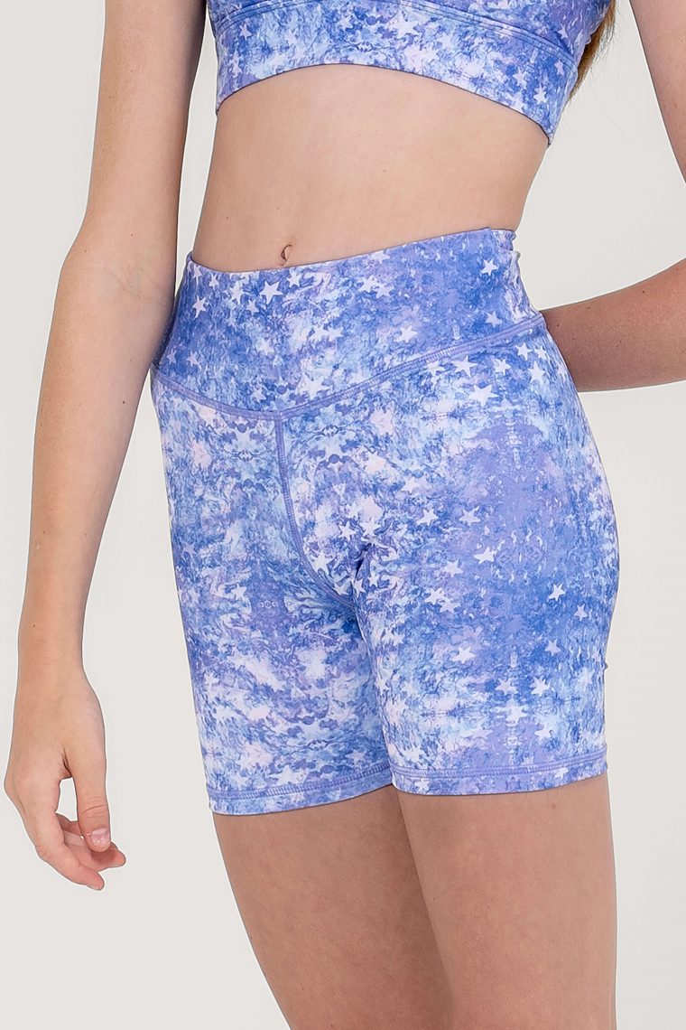 june bike shorts purple sprinkle