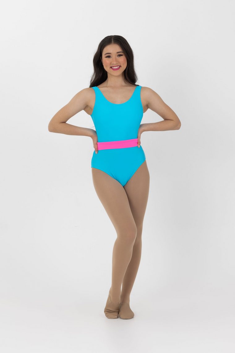 neon leotard blue