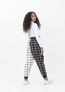 geo print harem pants