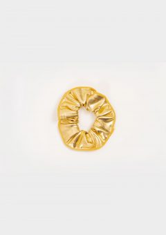 metallic scrunchie gold