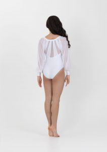 natalie leotard white