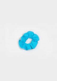 neon scrunchie blue